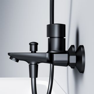 Смеситель для ванны и душа Am.Pm X-Joy TouchReel чёрный матовый F85A10522