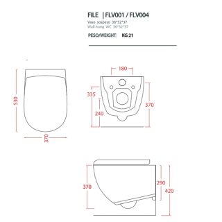Унитаз  Artceram FILE 2.0 FLV004 01 30 подвесной белый Унитаз  Artceram FILE 2.0 FLV004 01 30 подвесной белый