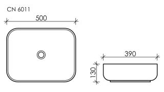 Раковина Ceramica Nova Element CN6011 50см белый Раковина Ceramica Nova Element CN6011 50см белый