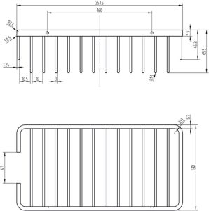 Полка Zorg Antic AZR U-1 BR бронза