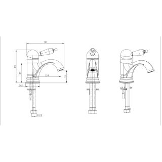Смеситель для раковины Boheme Tradizionale Nero хром 241 Смеситель для раковины Boheme Tradizionale Nero хром 241