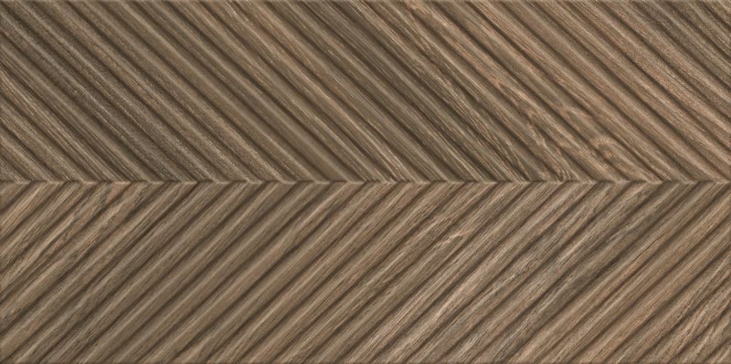 Плитка Ceramika Paradyz Афтенун Б коричневая структурная ректификат 29,8x59,8 (1,43)