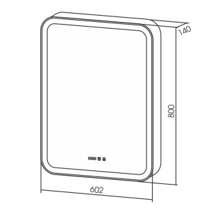 Зеркальный шкаф с подсветкой Azario Фиджи LED-00002363 60 см белый