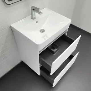 Тумба под раковину Comforty Валдай-70Н 00-00020836 белый матовый