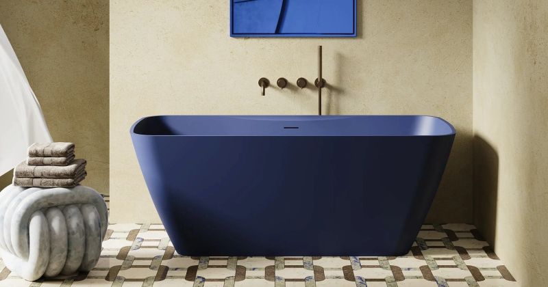 Ванна из искусственного камня Salini Agatha S-Stone 100221MRF 180x80см RAL полностью