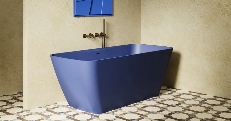 Ванна из искусственного камня Salini Agatha S-Stone 100221MRF 180x80см RAL полностью