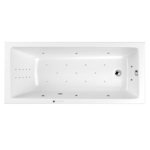 Гидромассажная ванна WHITECROSS Wave Slim 0111.170070.100.ULTRANANO.CR 170x70 см Ultra Nano хром