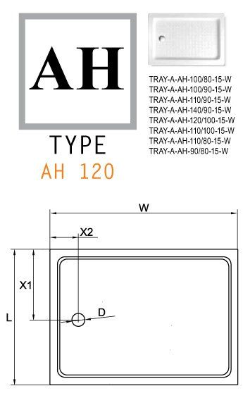 Поддон Cezares TRAY-A-AH-90/80-15-W Поддон Cezares TRAY-A-AH-90/80-15-W