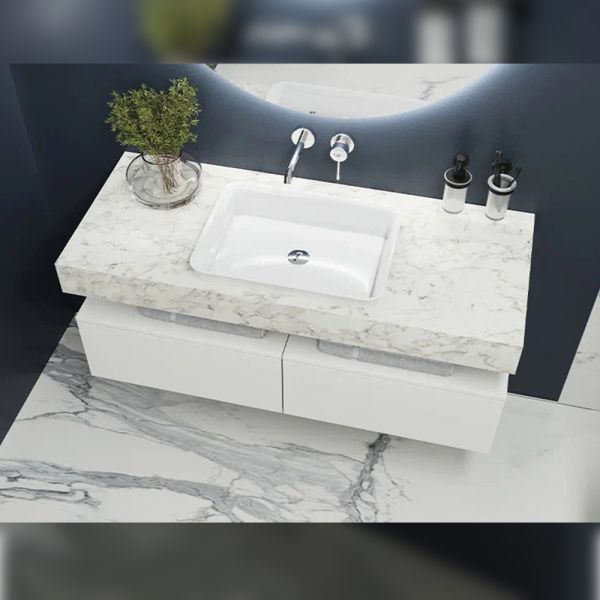 Тумба подвесная без столешницы Velvex Unit tp.UNI.60.1Y белый глянец, 60 см