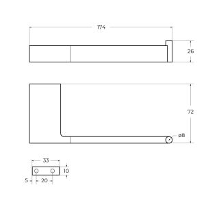 Держатель для туалетной бумаги Cezares Движение (Slider) SLIDER-PH1-NOP чёрный матовый