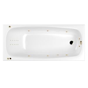 Гидромассажная ванна WHITECROSS Layla 0102.170075.100.SMARTNANO.GL 170x75 см Smart Nano золото