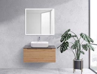 Тумба под раковину BelBagno подвесная 90x40см Quercia Rossa ART-HPL-900-1C-SO-QR