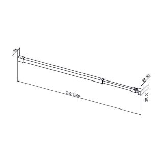 Душевая перегородка Azario Walk-in AZ-275-100-BGL-CBR 100 см профиль брашированное золото битое стекло