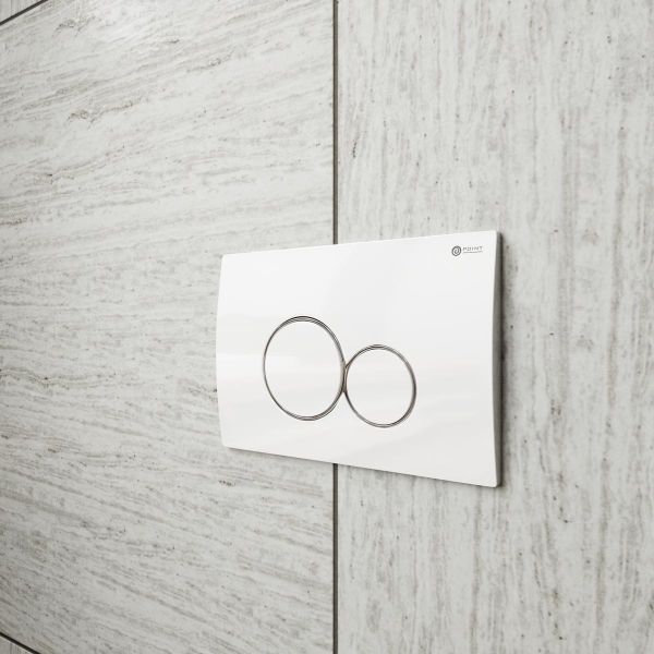 Клавиша смыва Point Виктория PN44061WC белый/хром Клавиша смыва Point Виктория PN44061WC белый/хром