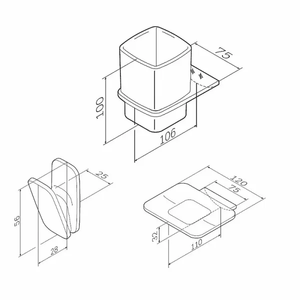 Набор аксессуаров для ванной AM.PM Inspire V2.0 AK50B1003B черный Набор аксессуаров для ванной AM.PM Inspire V2.0 AK50B1003B черный