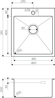 Мойка кухонная Omoikiri Akisame 46-LG нерж.сталь/светлое золото Мойка кухонная Omoikiri Akisame 46-LG нерж.сталь/светлое золото