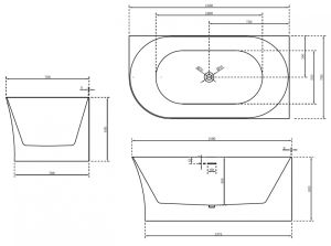 Акриловая ванна ABBER AB9258-1.5 R 150x78x60