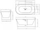 Акриловая ванна ABBER AB9258-1.5 R 150x78x60