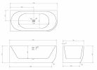 Акриловая ванна ABBER 170x75см AB9315 L