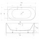 Акриловая ванна ABBER AB9329-1.5 L 150x75 см белый