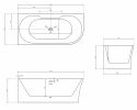 Акриловая ванна ABBER AB9335-1.7 L 170x78x60