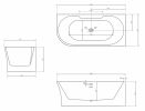 Акриловая ванна ABBER AB9335-1.7 R 170x78x60