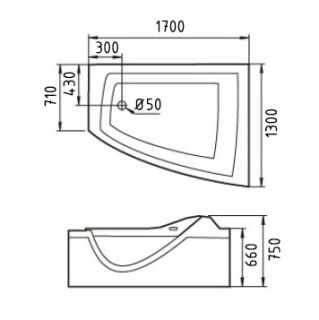 Акриловая ванна GEMY G9056 O R 170x130x75 Акриловая ванна GEMY G9056 O R 170x130x75