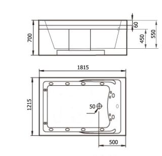 Акриловая ванна Gemy G9061 B L 181x121 см Акриловая ванна Gemy G9061 B L 181x121 см