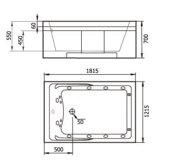 Акриловая ванна Gemy G9061 B R 181x121 см Акриловая ванна Gemy G9061 B R 181x121 см