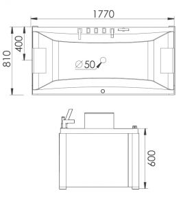 Акриловая ванна Gemy G9076 B 177x81x60