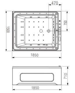 Акриловая ванна GEMY G9268 K 185x150x71 Акриловая ванна GEMY G9268 K 185x150x71