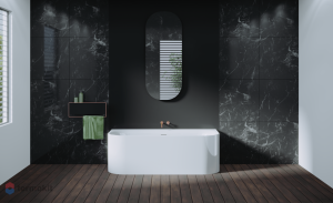 Акриловая ванна Riho Devotion Back2Wall Glossy Sparkle System Fall B096004005 180x80см с аэромассажем заполнение через перелив белый