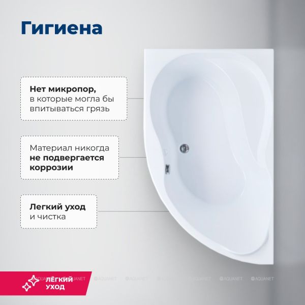 Акриловая ванна Aquanet Graciosa 310239 150x90 см левая с каркасом и фронтальной панелью