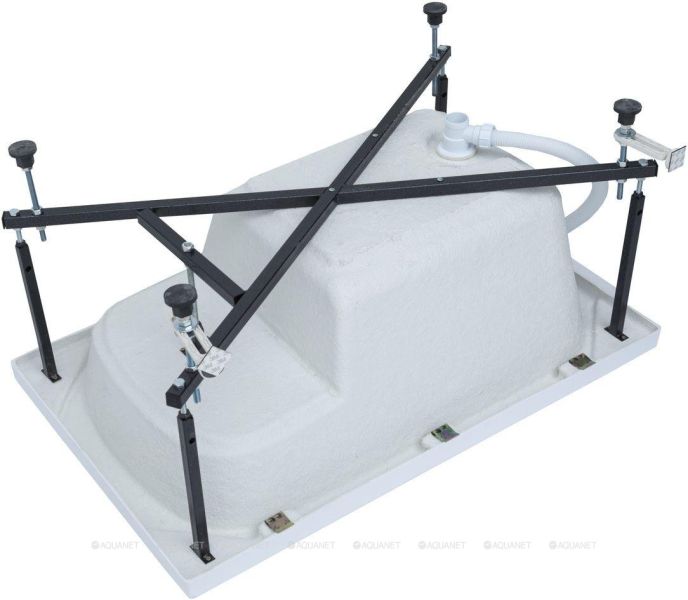 Акриловая ванна Aquanet Seed 347892 110x70 см с сиденьем с каркасом с фронтальной и боковой панелями