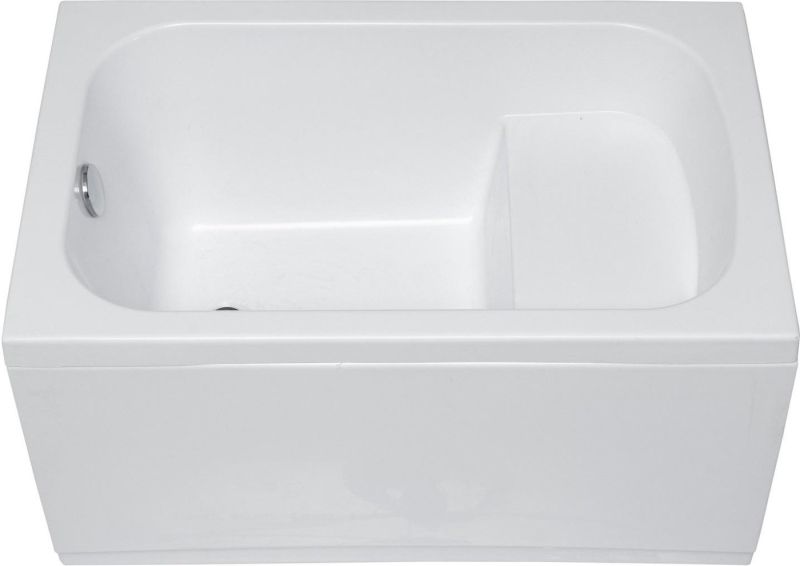 Акриловая ванна Aquanet Seed 347892 110x70 см с сиденьем с каркасом с фронтальной и боковой панелями