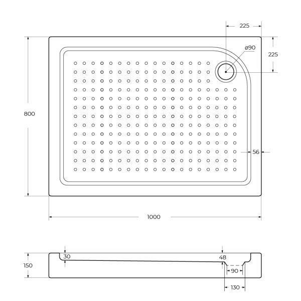 Акриловый поддон BelBagno TRAY-BB-AH-100/80-15-W-R белый Акриловый поддон BelBagno TRAY-BB-AH-100/80-15-W-R белый
