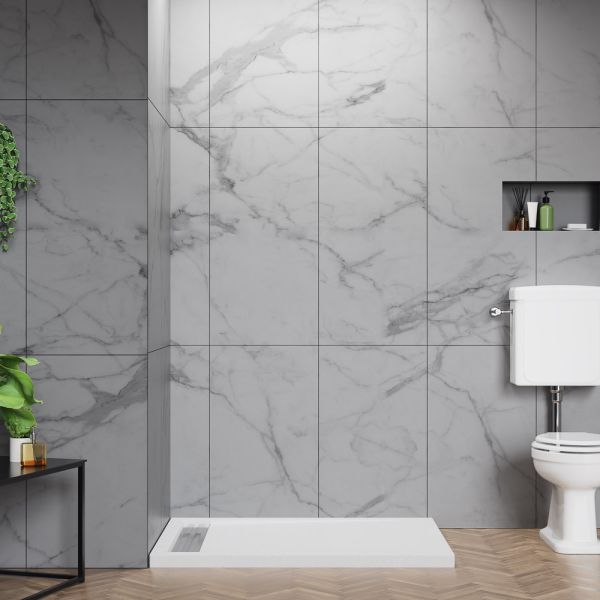 Акриловый поддон BelBagno TRAY-BB-DUE-AH-120/90-4-W0 белый