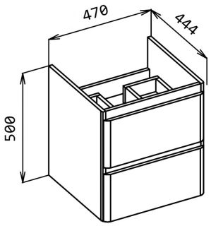 Belbagno ALBANO-CER-500-2C-SO-BL тумба под раковину белая Belbagno ALBANO-CER-500-2C-SO-BL тумба под раковину белая