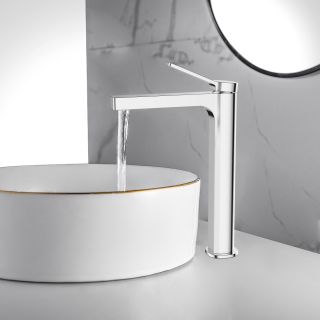 Смеситель для накладной раковины без донного клапана BelBagno ALBANO-LMC-CRM-W0 Смеситель для накладной раковины без донного клапана BelBagno ALBANO-LMC-CRM-W0