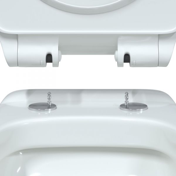 Подвесной унитаз Berges Albit S Rimless белый 082147 сиденье Top SO микролифт быстросъёмное