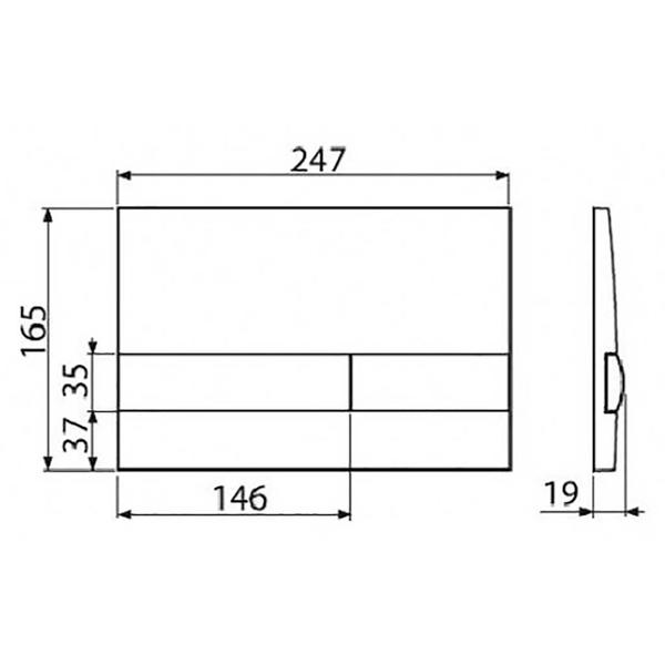 Кнопка смыва AlcaPlast для инсталляции хром M1713
