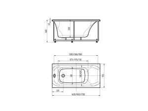Акриловая ванна Aquatek Альфа ALF150-0000043 150х70 см без фронтального экрана без гидромассажа сборно-разборный сварной каркас