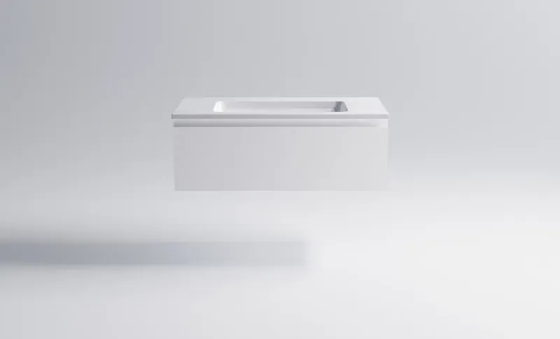 Тумба с раковиной Astra-Form Альфа 03060006+04010008 90 см белый матовый