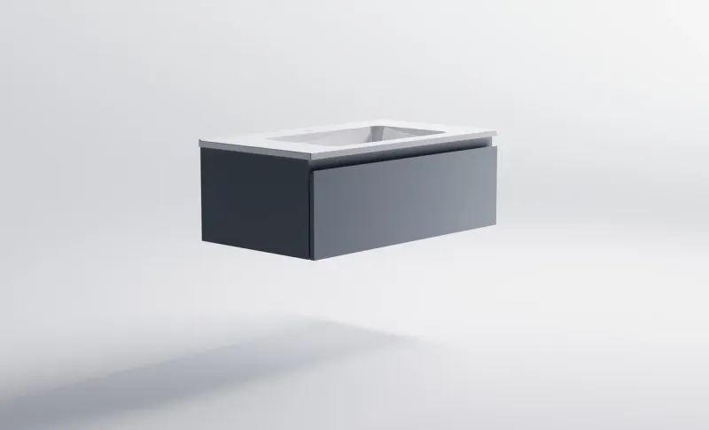 Тумба с раковиной Astra-Form Альфа 03060006ncss3005-r80b+04010008 90 см голубой матовый