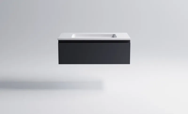 Тумба с раковиной Astra-Form Альфа 03060006ral7024+04010008 90 см тёмно-серый матовый