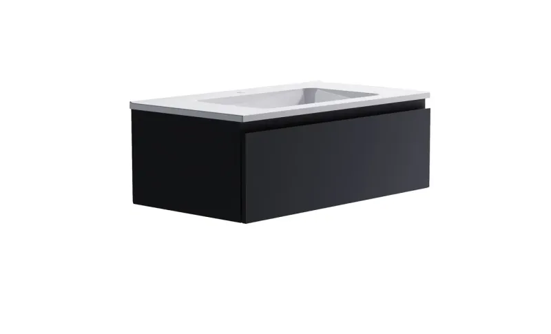 Тумба с раковиной Astra-Form Альфа 03060006ral7024+04010008 90 см тёмно-серый матовый