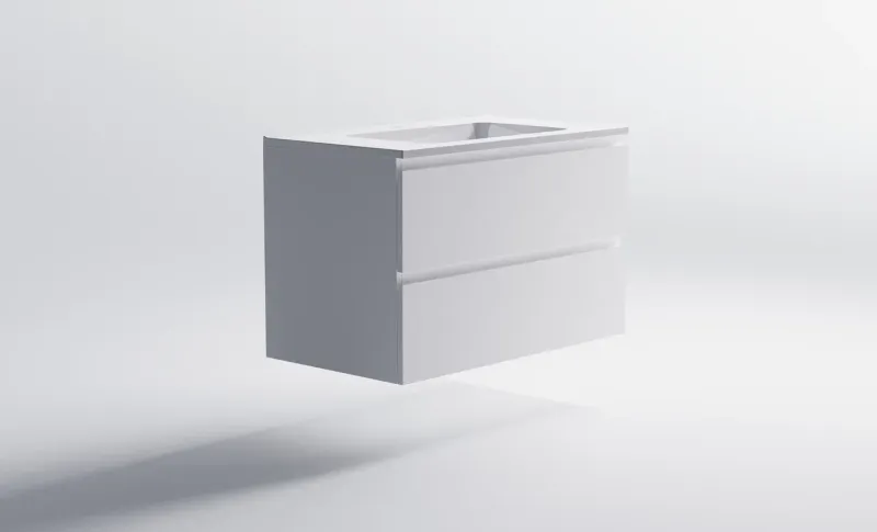 Тумба с раковиной Astra-Form Альфа 3060007+04010008 90 см белый матовый