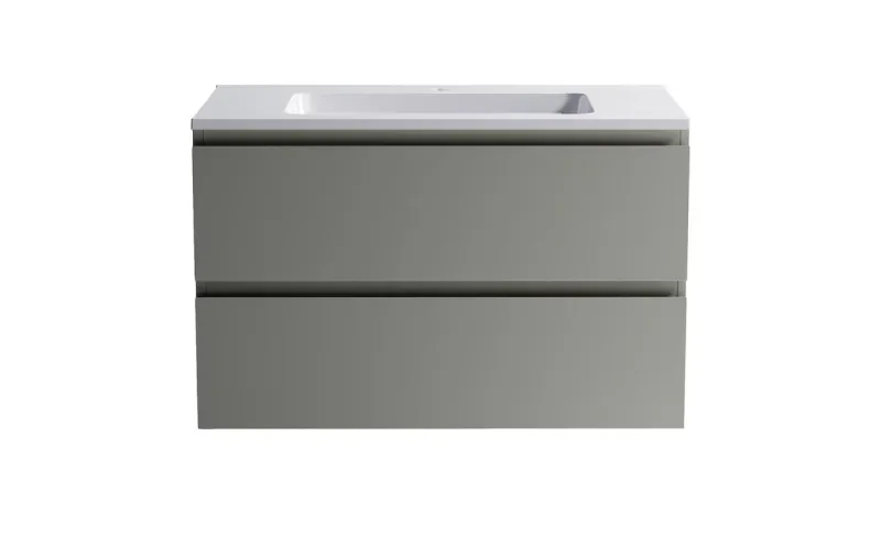 Тумба с раковиной Astra-Form Альфа 3060007ncss3502-y+04010008 90 см серо-бежевый матовый