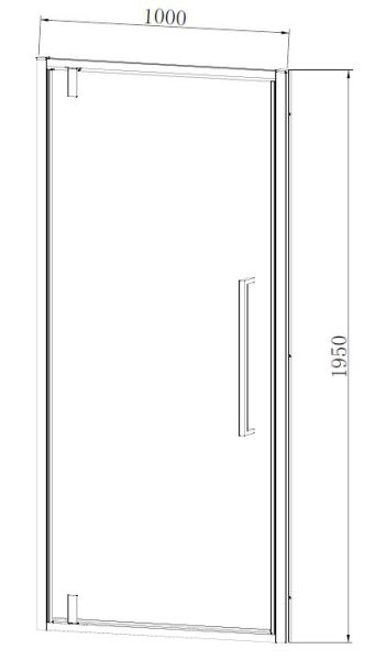 Душевая дверь Vincea Alpha VDP-3AL100CL , хром, стекло прозрачное