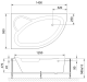 Акриловая ванна Royal Bath Alpine левая 140x95см белый RB819103L